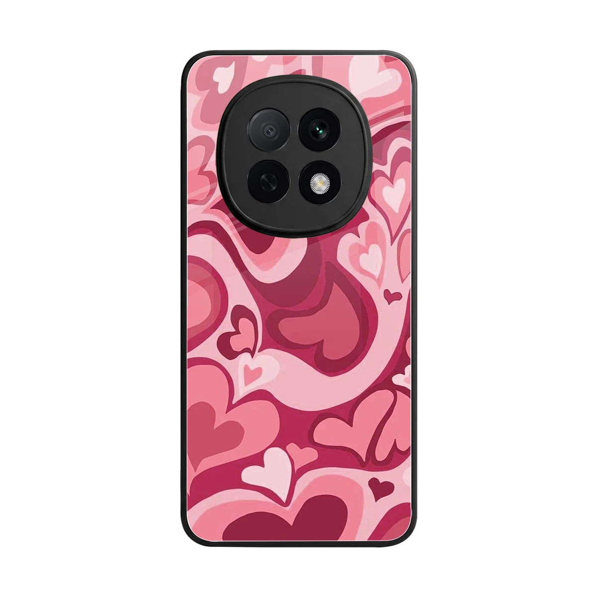 Y2K Pink Meltdown Hearts back phone cover | glass case for oppo f29 pro 5g