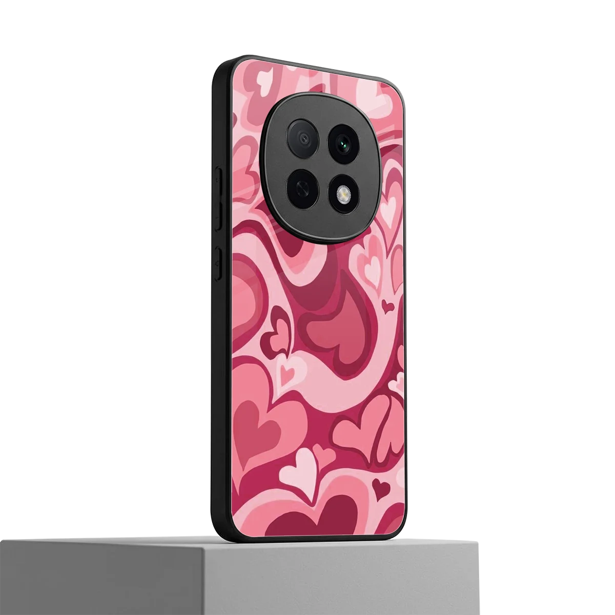 Y2K Pink Meltdown Hearts oppo f29 pro 5g mobile cover | shockproof glass phone case