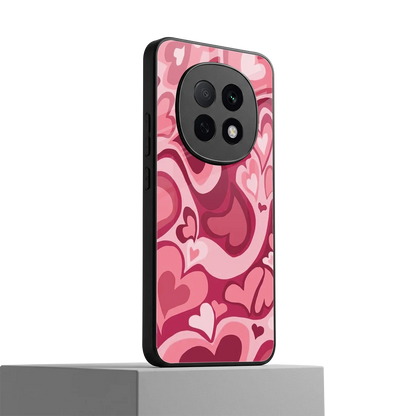 Y2K Pink Meltdown Hearts oppo f29 pro 5g mobile cover | shockproof glass phone case