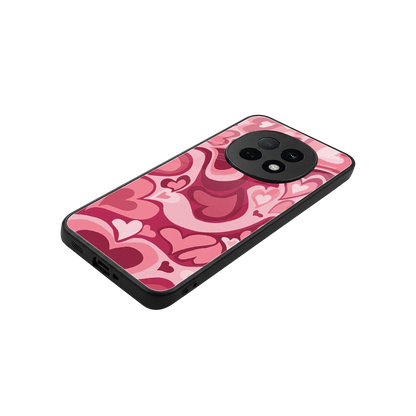 Y2K Pink Meltdown Hearts stylish phone case for oppo f29 pro 5g | glossy glass and slim fit