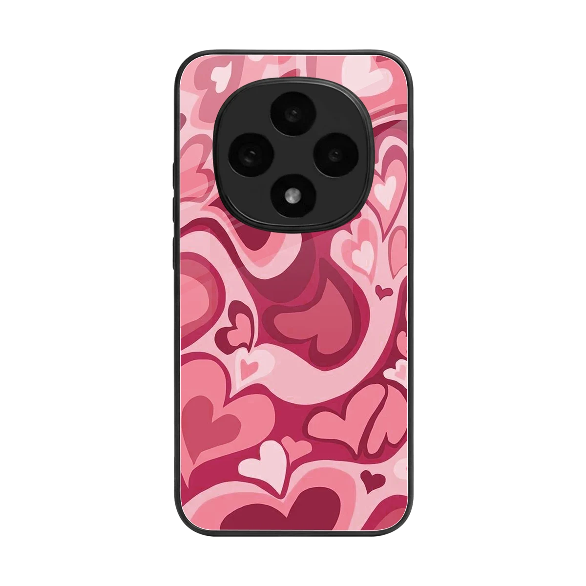Y2K Pink Meltdown Hearts back phone cover | glass case for oppo f31 pro 5g