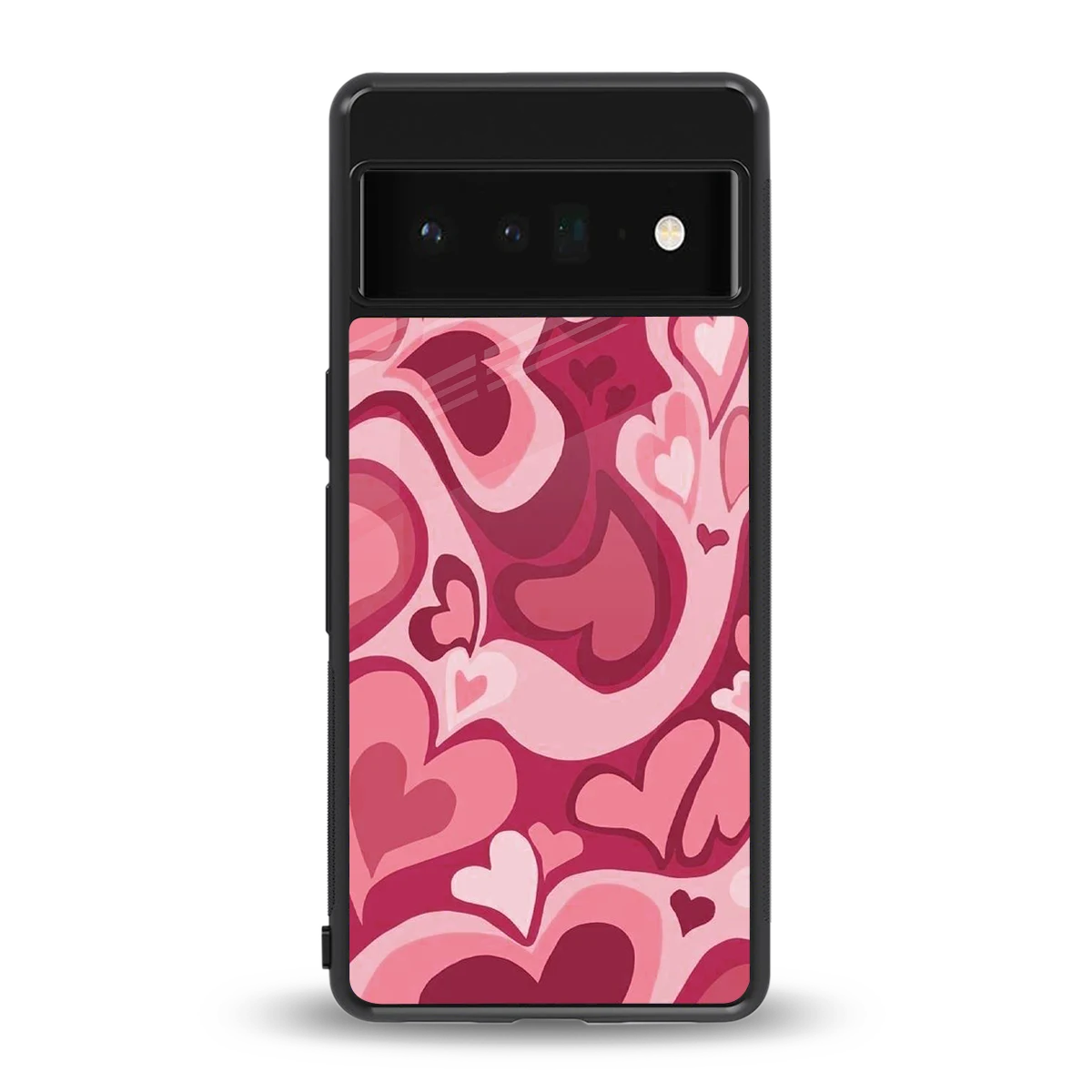 Y2K Pink Meltdown Hearts back phone cover | glass case for google pixel 6 pro