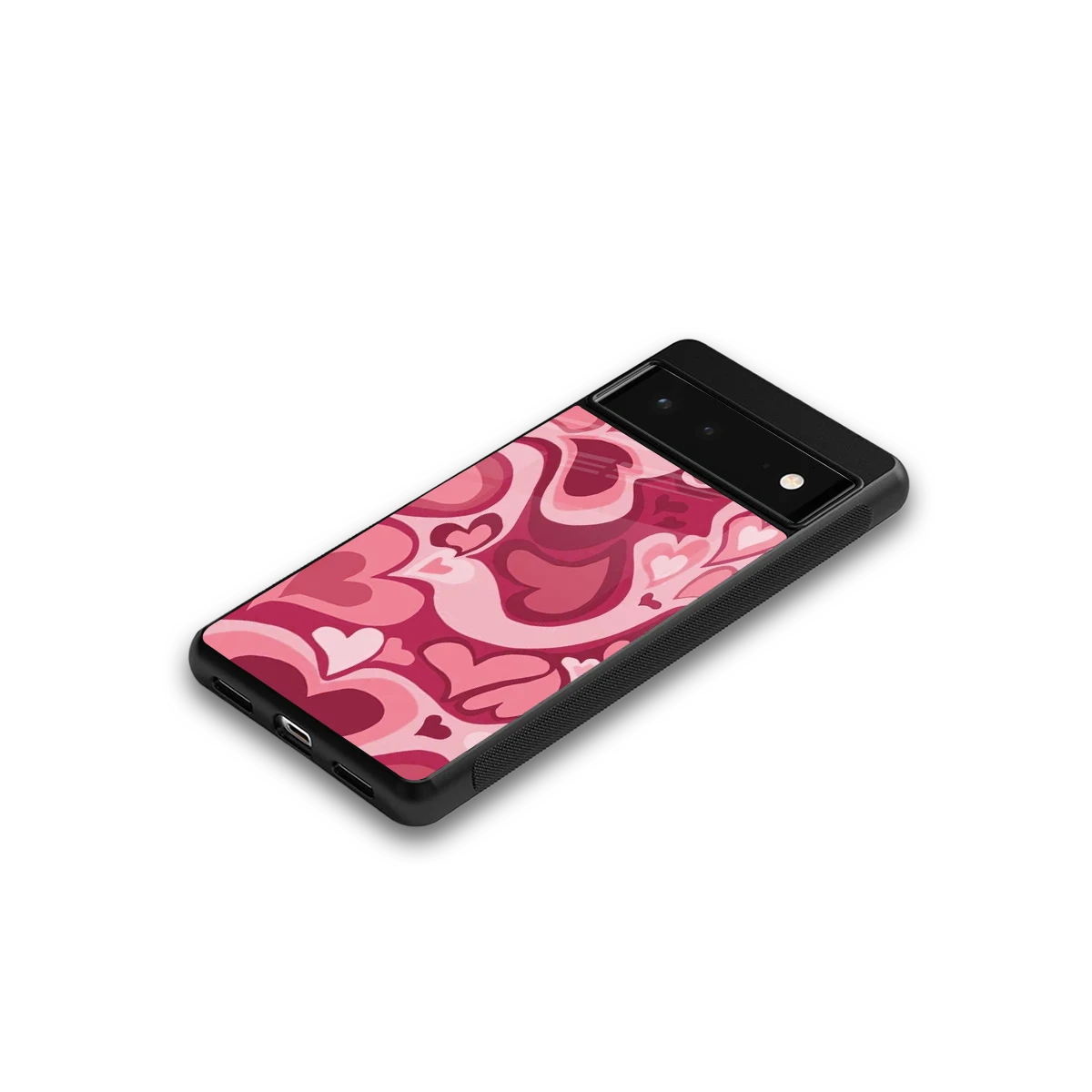 Y2K Pink Meltdown Hearts google pixel 6 mobile cover | shockproof glass phone case