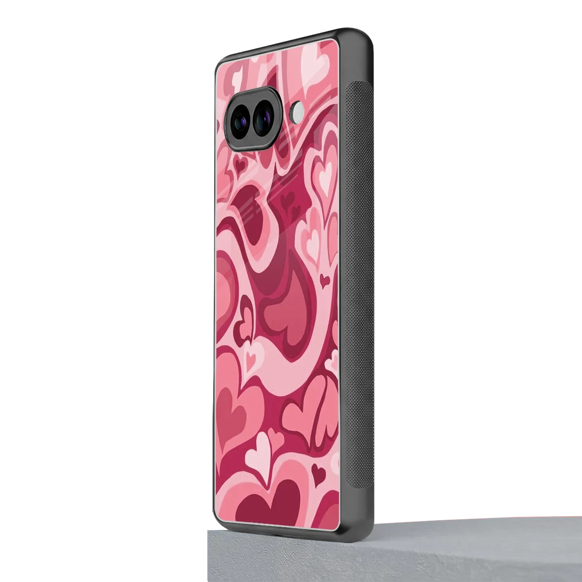 Y2K Pink Meltdown Hearts google pixel 10a mobile cover | shockproof glass phone case