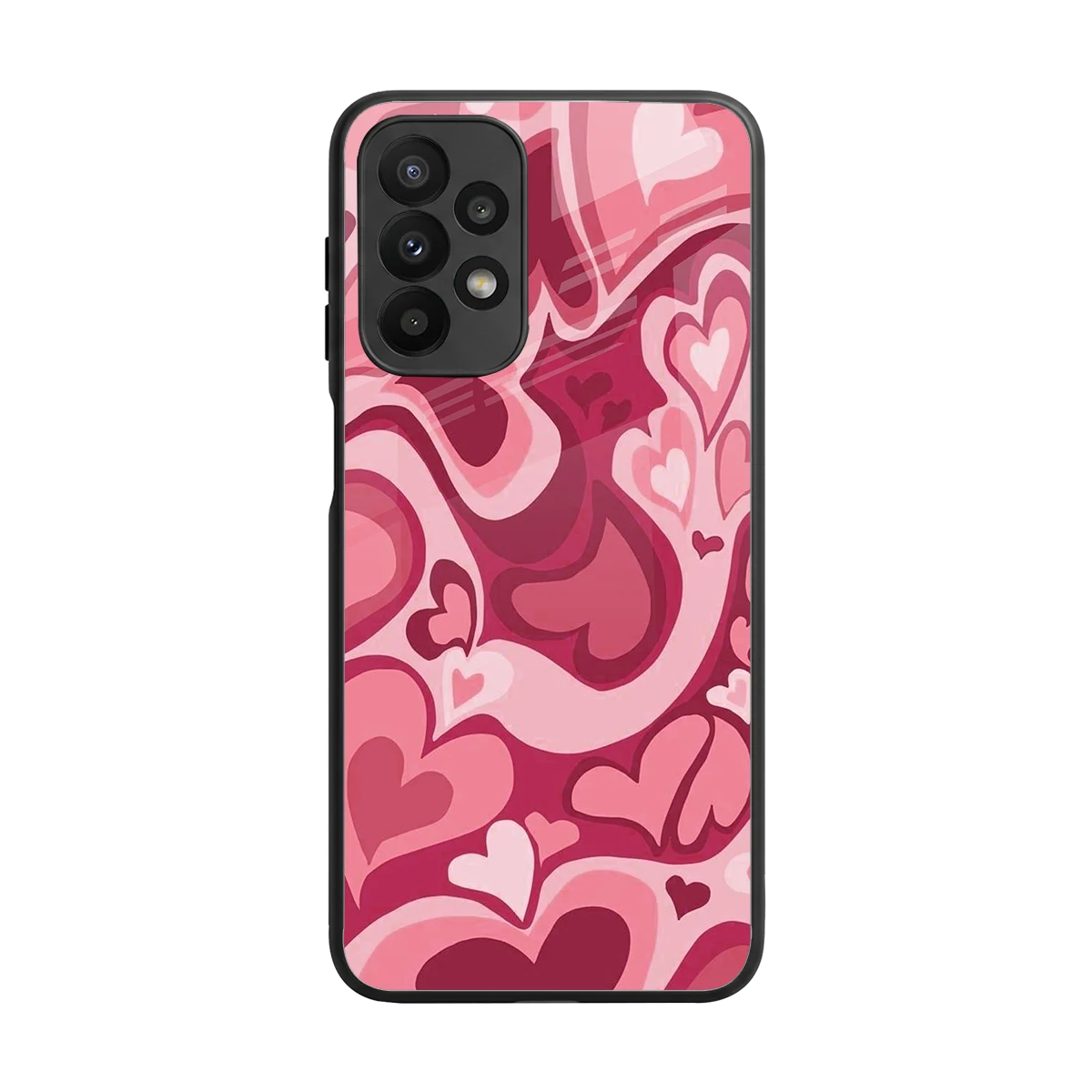 Y2K Pink Meltdown Hearts back phone cover | glass case for samsung galaxy a23