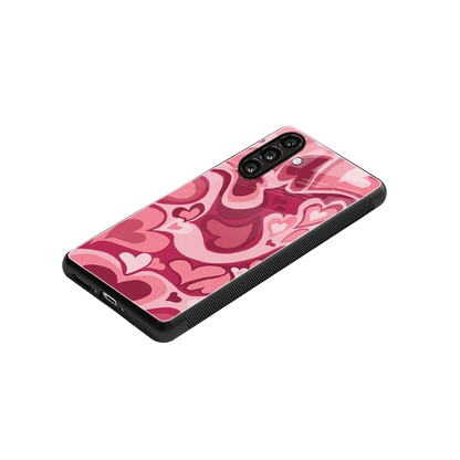 Y2K Pink Meltdown Hearts stylish phone case for samsung galaxy a14 5g | glossy glass and slim fit