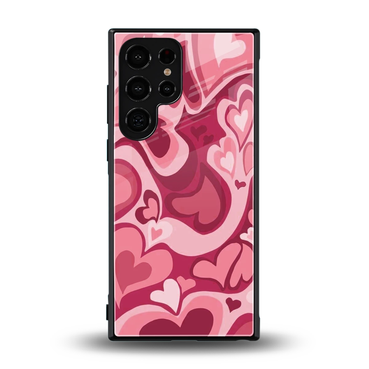 Y2K Pink Meltdown Hearts back phone cover | glass case for samsung galaxy s24 ultra