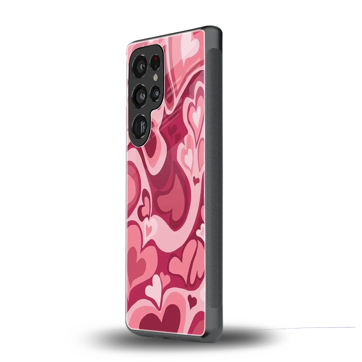 Y2K Pink Meltdown Hearts samsung galaxy s25 ultra mobile cover | shockproof glass phone case