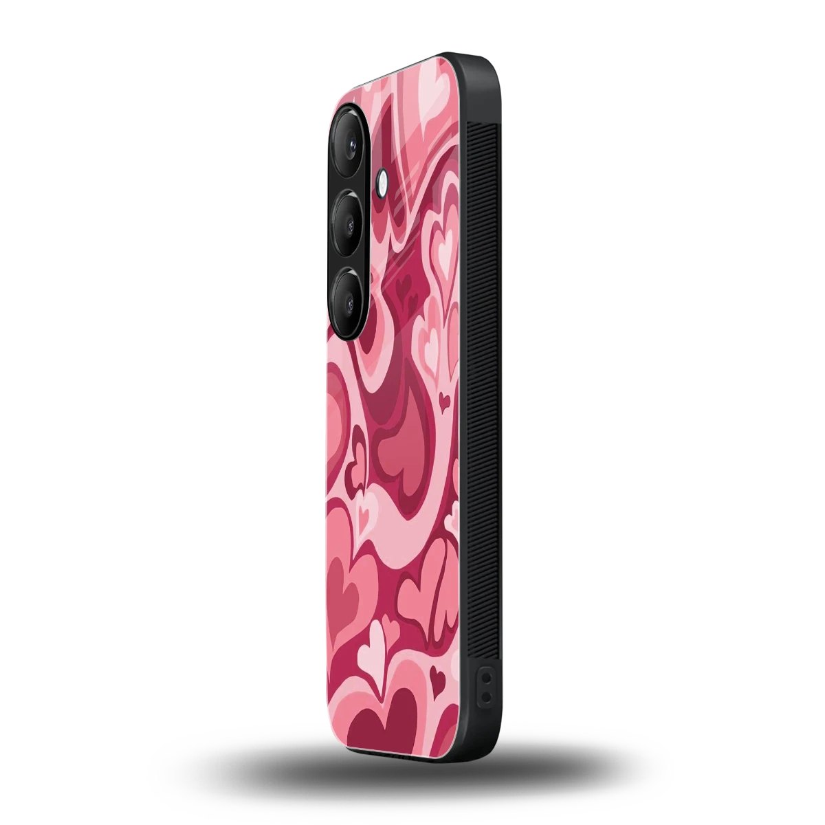 Y2K Pink Meltdown Hearts samsung galaxy s26 mobile cover | shockproof glass phone case