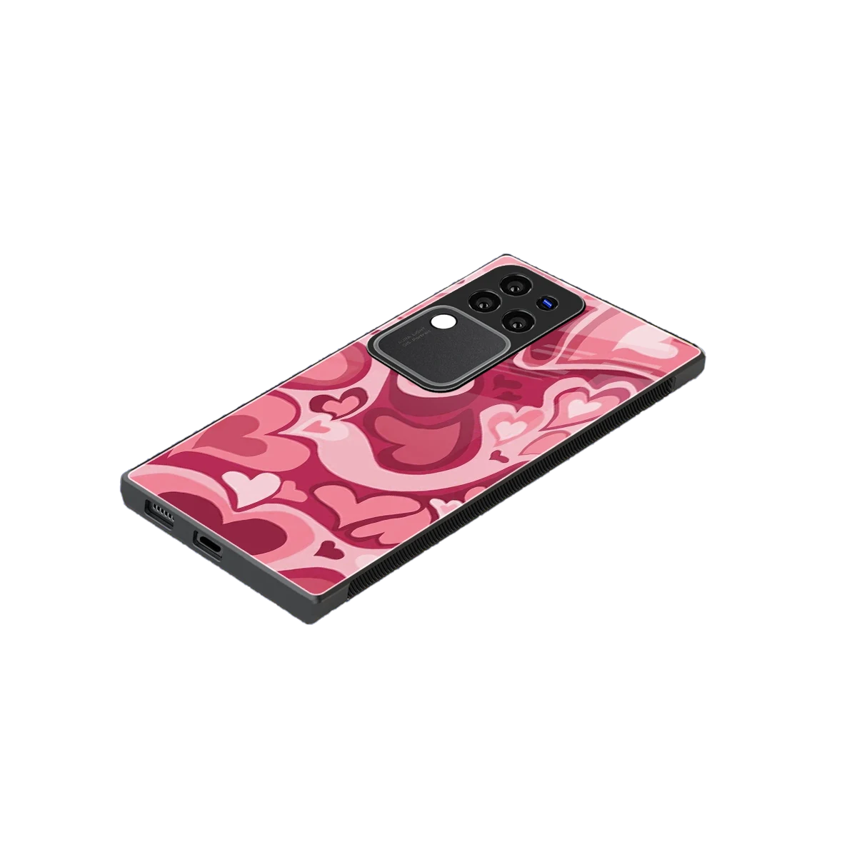 Y2K Pink Meltdown Hearts stylish phone case forvivo v30 pro | glossy glass and slim fit