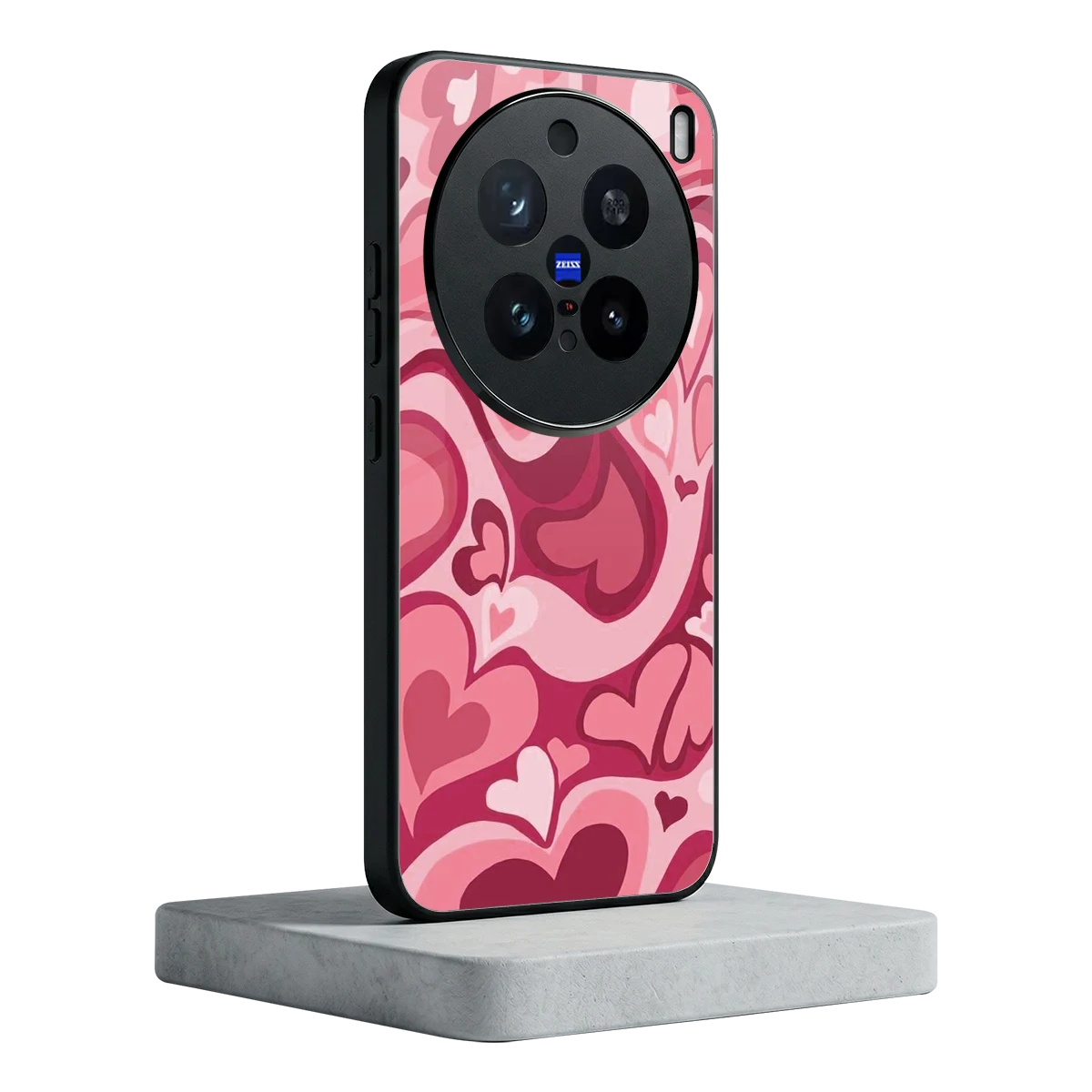 Y2K Pink Meltdown Hearts vivo x200 pro mobile cover | shockproof glass phone case