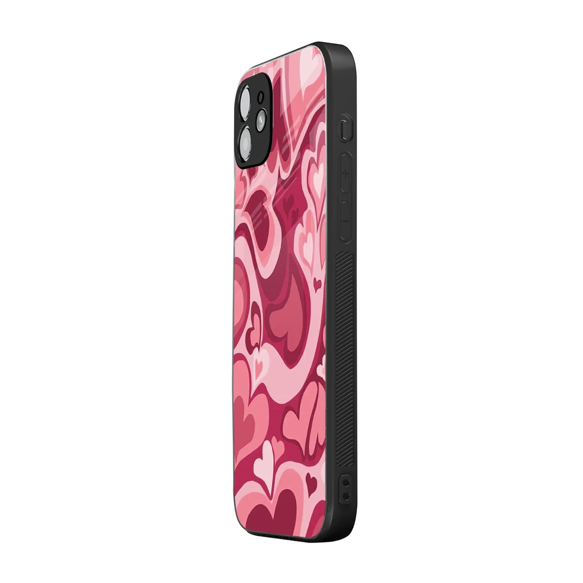 Y2K Pink Meltdown Hearts iphone 11 mobile cover | shockproof glass phone case