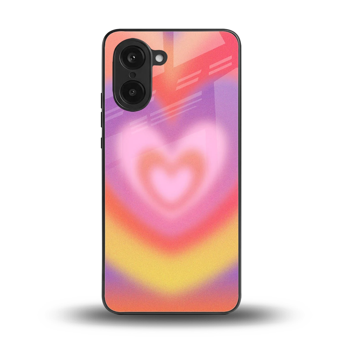 Y2K Rainbow Hearts back phone cover | glass case for oneplus nord ce5 5g