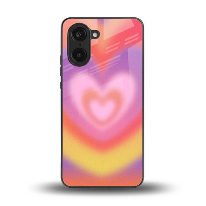 Y2K Rainbow Hearts back phone cover | glass case for oneplus nord ce5 5g