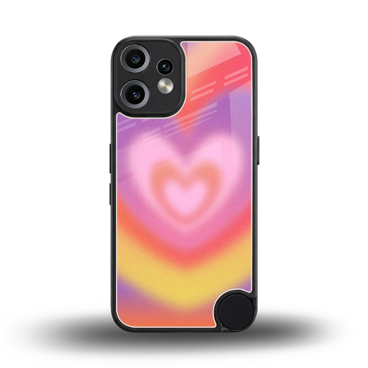 Y2K Rainbow Hearts back phone cover | glass case for cmf nothing phone 2 pro