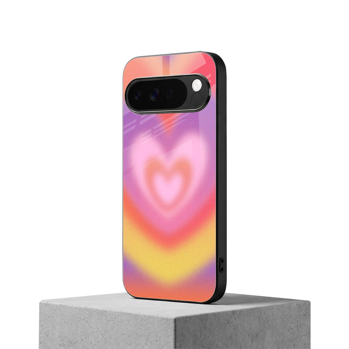 Y2K Rainbow Hearts google pixel 10 pro xl mobile cover | shockproof glass phone case
