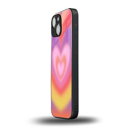 Y2K Rainbow Hearts iphone 12 mini mobile cover | shockproof glass phone case