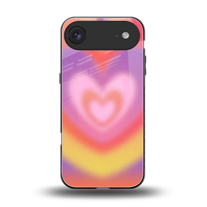 Y2K Rainbow Hearts back phone cover | glass case for iphone air