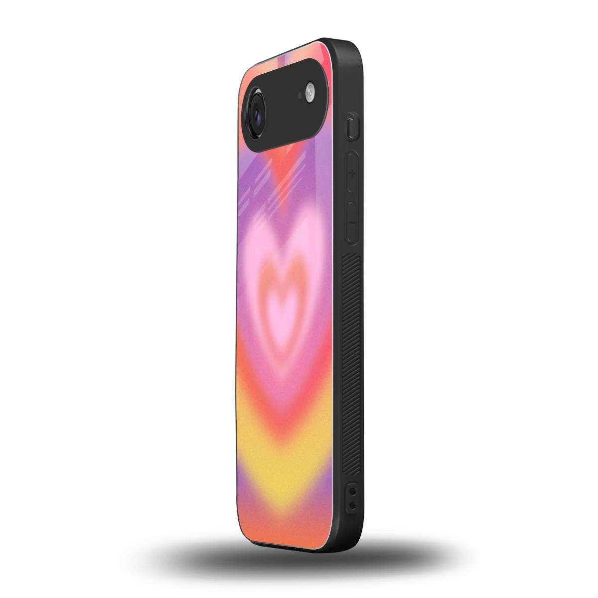 Y2K Rainbow Hearts iphone air mobile cover | shockproof glass phone case