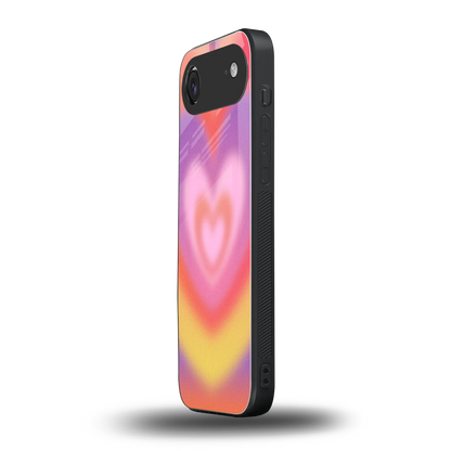 Y2K Rainbow Hearts iphone air mobile cover | shockproof glass phone case