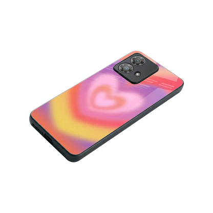 Y2K Rainbow Hearts stylish phone case for motorola edge 40 neo 5g | glossy glass and slim fit