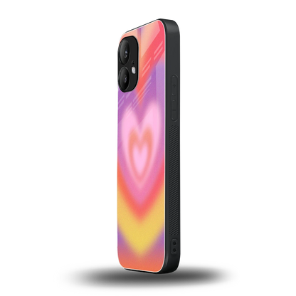 Y2K Rainbow Hearts nothing phone 2 mobile cover | shockproof glass phone case