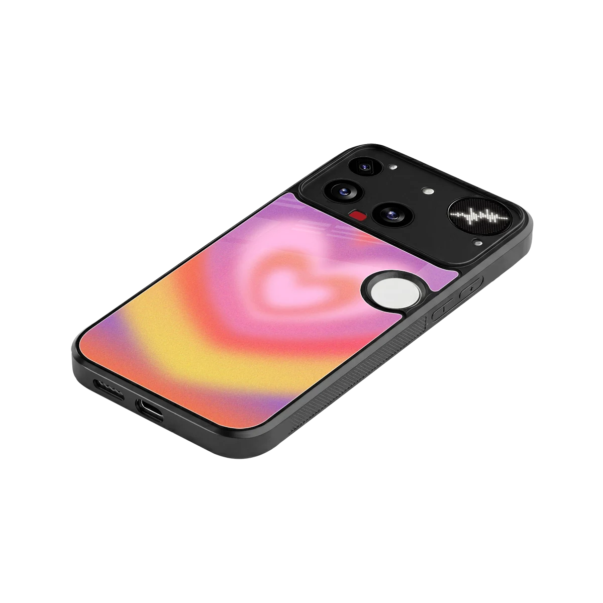 Y2K Rainbow Hearts stylish phone case for nothing phone 3 | glossy glass and slim fit