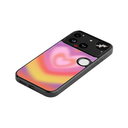 Y2K Rainbow Hearts stylish phone case for nothing phone 3 | glossy glass and slim fit