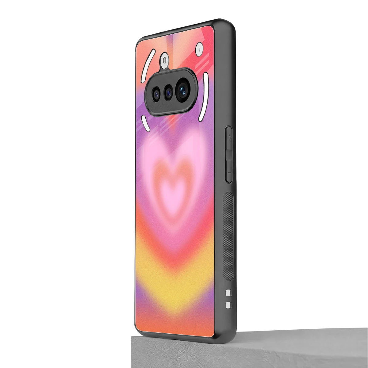 Y2K Rainbow Hearts nothing phone 3a mobile cover | shockproof glass phone case