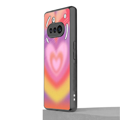 Y2K Rainbow Hearts nothing phone 3a mobile cover | shockproof glass phone case
