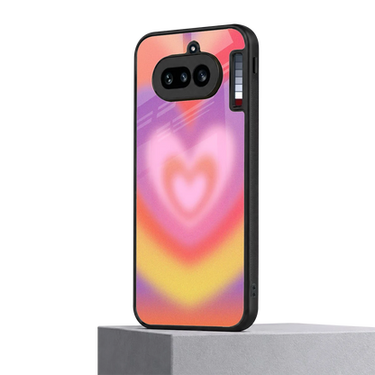 Y2K Rainbow Hearts nothing phone 4a mobile cover | shockproof glass phone case