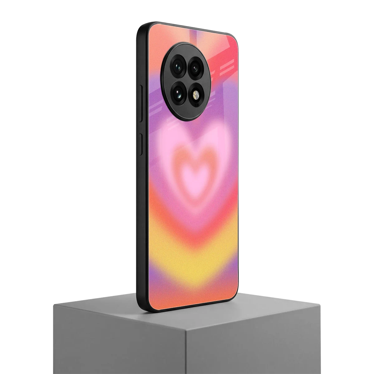 Y2K Rainbow Hearts oneplus 13r mobile cover | shockproof glass phone case