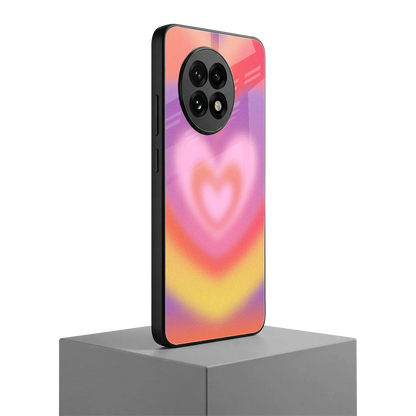 Y2K Rainbow Hearts oneplus 13r mobile cover | shockproof glass phone case