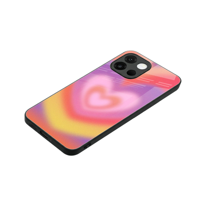 Y2K Rainbow Hearts stylish phone case for oneplus 13s | glossy glass and slim fit