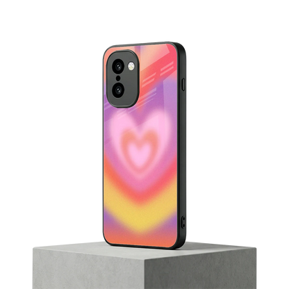 Y2K Rainbow Hearts oneplus 15r mobile cover | shockproof glass phone case