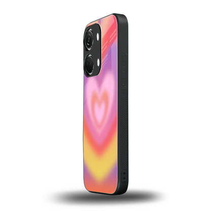 Y2K Rainbow Hearts oneplus nord 3 mobile cover | shockproof glass phone case