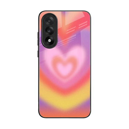 Y2K Rainbow Hearts back phone cover | glass case for oneplus nord 5