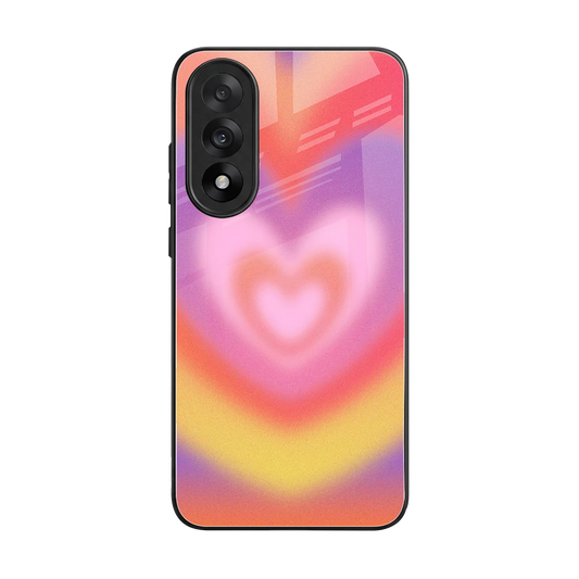 Y2K Rainbow Hearts back phone cover | glass case for oneplus nord 5