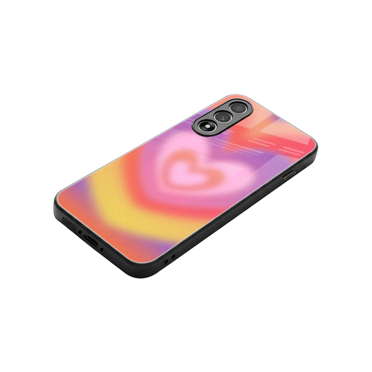 Y2K Rainbow Hearts stylish phone case for oneplus nord 5 | glossy glass and slim fit