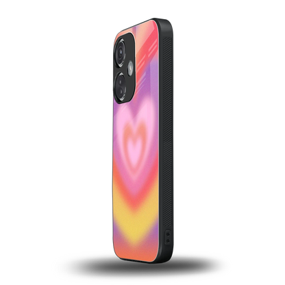 Y2K Rainbow Hearts oneplus nord ce 3 mobile cover | shockproof glass phone case