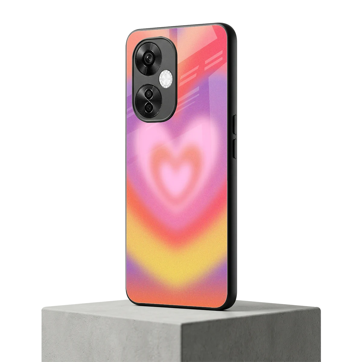 Y2K Rainbow Hearts oneplus nord ce 3 lite mobile cover | shockproof glass phone case