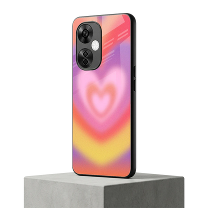 Y2K Rainbow Hearts oneplus nord ce 3 lite mobile cover | shockproof glass phone case