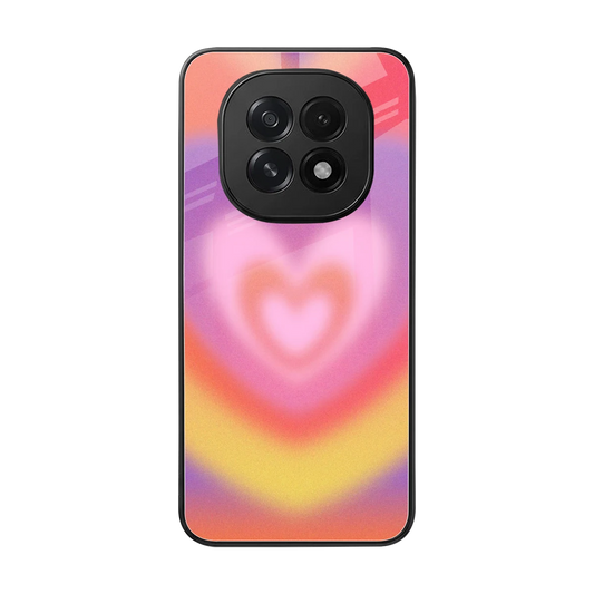 Y2K Rainbow Hearts back phone cover | glass case for oppo f29 5g