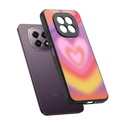 Y2K Rainbow Hearts sleek oppo f29 5g cover with tempered glass back and TPU edges