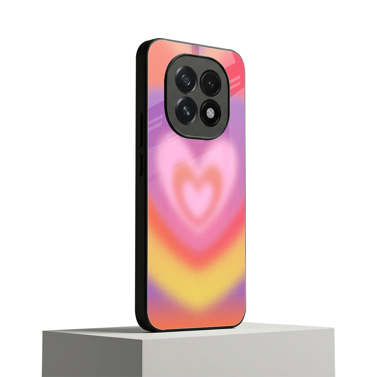 Y2K Rainbow Hearts oppo f29 5g mobile cover | shockproof glass phone case