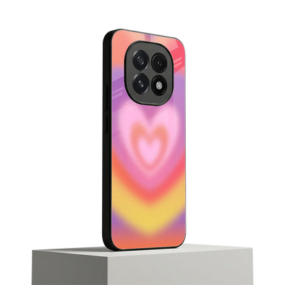 Y2K Rainbow Hearts oppo f29 5g mobile cover | shockproof glass phone case