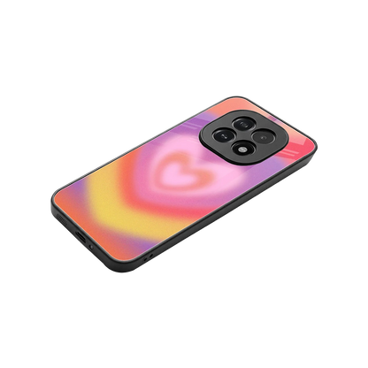 Y2K Rainbow Hearts stylish phone case for oppo f29 5g | glossy glass and slim fit
