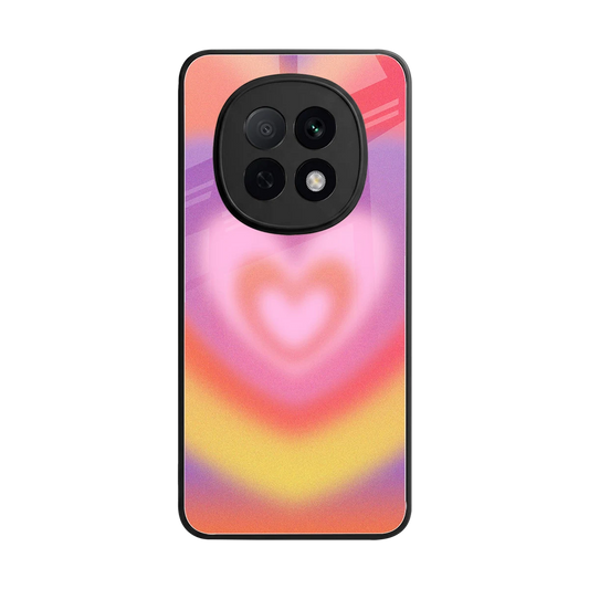 Y2K Rainbow Hearts back phone cover | glass case for oppo f29 pro 5g