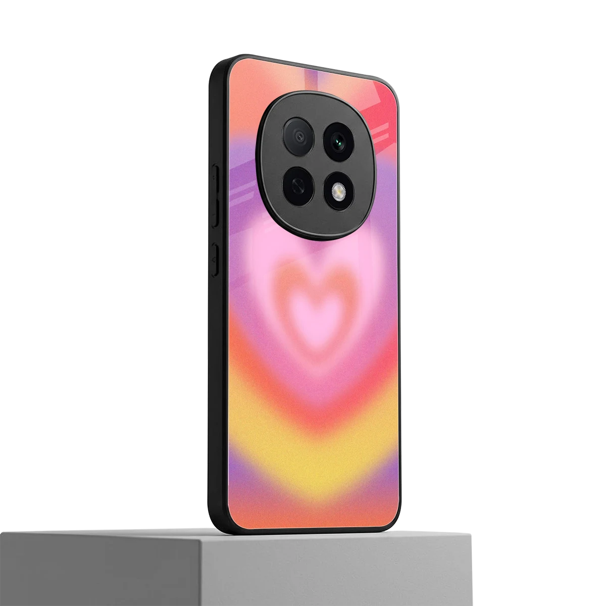 Y2K Rainbow Hearts oppo f29 pro 5g mobile cover | shockproof glass phone case