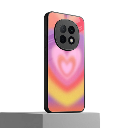 Y2K Rainbow Hearts oppo f29 pro 5g mobile cover | shockproof glass phone case